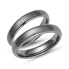 Titan Ehering-Set mit Diamant, gravierbar Unkategorisiert online kaufen