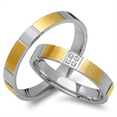 Trauringe 333er Gelb- Weissgold 4 Brillanten Unkategorisiert online kaufen
