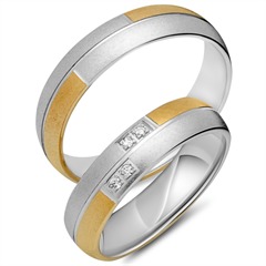 Trauringe 333er Gelb- Weissgold 4 Diamanten Unkategorisiert online kaufen