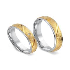 Trauringe 333er Gelb- Weissgold mit Diamant Unkategorisiert online kaufen