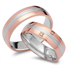 Trauringe 333er Rot- Weissgold 2 Diamanten Unkategorisiert online kaufen