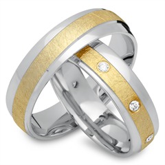 Trauringe 585er Gelb- Weissgold 8 Brillanten Unkategorisiert online kaufen