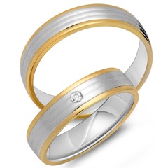 Trauringe 585er Gelb- Weissgold mit Brillant Unkategorisiert online kaufen Trauringe 585er Gelb- Weissgold mit Brillant Unkategorisiert online kaufen