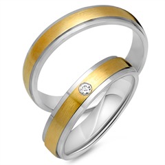 Trauringe 585er Gelb- Weissgold mit Brillant Unkategorisiert online kaufen
