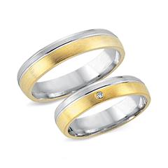 Trauringe 585er Gelb- Weissgold mit Diamant Unkategorisiert online kaufen