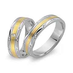 Trauringe 585er Gelb- Weissgold mit Diamant Unkategorisiert online kaufen