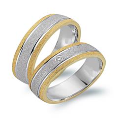 Trauringe 585er Gelb- Weissgold mit Diamant Unkategorisiert online kaufen