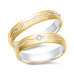 Trauringe 585er Gelb- Weissgold mit Diamant Unkategorisiert online kaufen