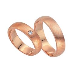 Trauringe 585er Rotgold mit Brillant Unkategorisiert online kaufen