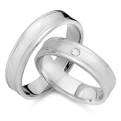 Trauringe 585er Weissgold mit Brillant Unkategorisiert online kaufen