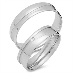 Trauringe 585er Weissgold mit Brillant Unkategorisiert online kaufen