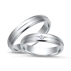 Trauringe 585er Weissgold mit Diamant Unkategorisiert online kaufen