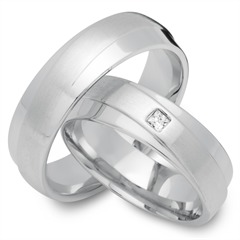 Trauringe 585er Weissgold mit Diamant Unkategorisiert online kaufen