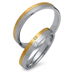 Trauringe 750er Gelb- Weissgold 2 Diamanten Unkategorisiert online kaufen