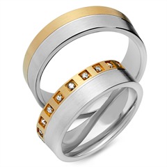 Trauringe 750er Gelb- Weissgold 20 Diamanten Unkategorisiert online kaufen