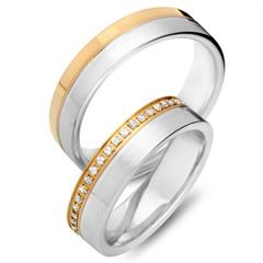 Trauringe 750er Gelb- Weissgold 42 Diamanten Unkategorisiert online kaufen