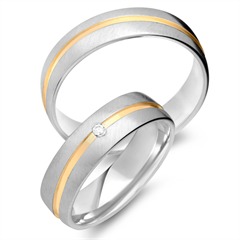 Trauringe 750er Gelb- Weissgold mit Brillant Unkategorisiert online kaufen Trauringe 750er Gelb- Weissgold mit Brillant Unkategorisiert online kaufen