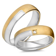 Trauringe 750er Gelb- Weissgold mit Diamant Unkategorisiert online kaufen