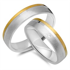 Trauringe 750er Gelb- Weissgold mit Diamant Unkategorisiert online kaufen Trauringe 750er Gelb- Weissgold mit Diamant Unkategorisiert online kaufen