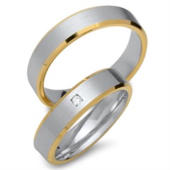 Trauringe 750er Gelb- Weissgold mit Diamant Unkategorisiert online kaufen Trauringe 750er Gelb- Weissgold mit Diamant Unkategorisiert online kaufen