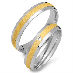 Trauringe 750er Gelb- Weissgold mit Diamant Unkategorisiert online kaufen