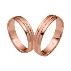 Trauringe aus Roségold mit 3 Brillanten Unkategorisiert online kaufen