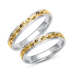 Trauringe aus Weiß- und Gelbgold mit Brillant Unkategorisiert online kaufen
