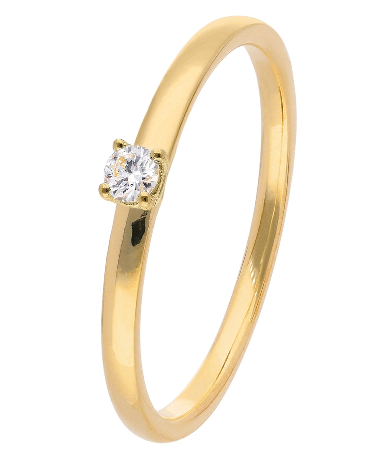 trendor 15884 Damen-Diamantring Gold 585/14K Brillant 0,06 ct Unkategorisiert online kaufen