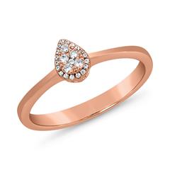 Tropfen Halo-Ring aus Roségold mit Diamanten Unkategorisiert online kaufen
