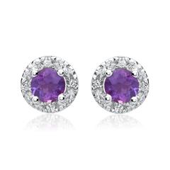 Unique 585er Ohrringe mit Amethysten und 8 Diamanten Unkategorisiert online kaufen