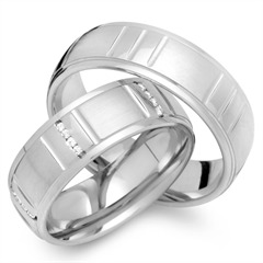 Unique 7-mm-Eheringe aus 750 Weißgold mit 24 Brillanten, 0,12 ct Unkategorisiert online kaufen