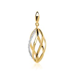 Unique Anhänger aus rhodiniertem 585 Gold mit 0,01 ct Brillant TW/SI Unkategorisiert online kaufen
