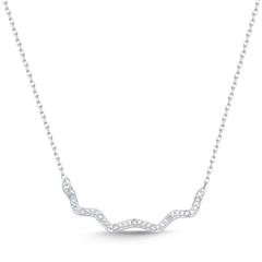 Unique Collier aus 585 Weißgold mit 9 Diamanten, 0,027 ct Unkategorisiert online kaufen