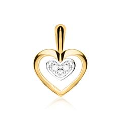 Unique Damen-Herzanhänger aus 585 Gold mit 2 Brillanten, 0,02 ct Unkategorisiert Produktbild