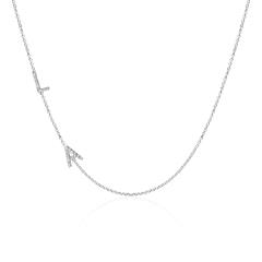 Unique Damenkette mit 2 wählbaren Diamant-Zeichen, 585 Weißgold Unkategorisiert online kaufen