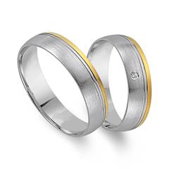 Unique Eheringe 333 Gelb- und Weißgold mit Brillant 0,01 ct Unkategorisiert online kaufen