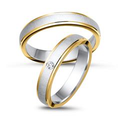 Unique Eheringe 333 Gelb-/Weißgold, 1 Brillant 0,03 ct Unkategorisiert online kaufen