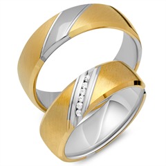 Unique Eheringe 333 Gelb-/Weißgold – 18 Brillanten, 0,18 ct Unkategorisiert online kaufen