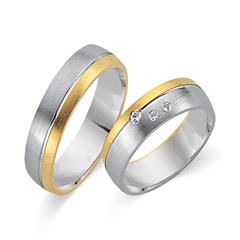 Unique Eheringe 333 Gelb-/Weißgold, 3 Brillanten, 0,05 ct Unkategorisiert online kaufen