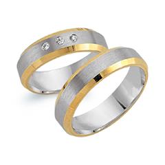 Unique Eheringe 333 Gelb-/Weißgold, 3 Brillanten, 0,06 ct Unkategorisiert online kaufen