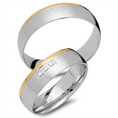 Unique Eheringe 333 Gelb-/Weißgold, 3 Brillanten ca. 0,075 ct Unkategorisiert online kaufen