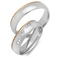 Unique Eheringe 333 Gelb-/Weißgold – 6 Brillanten, 0,06 ct Unkategorisiert online kaufen