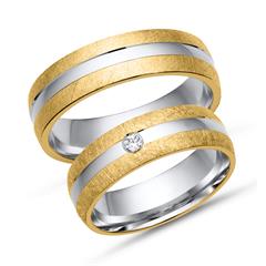 Unique Eheringe 333 Gelb-/Weißgold, Brillant 0,04 ct TW/SI Unkategorisiert online kaufen