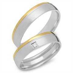 Unique Eheringe 333 Gelb-/Weißgold mit 0,02 ct Brillant Unkategorisiert online kaufen