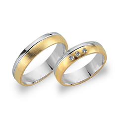 Unique Eheringe 333 Gelb-/Weißgold mit 3 Brillanten, ca. 0,06 ct Unkategorisiert online kaufen