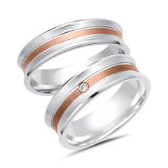 Unique Eheringe 333 Weiß-/Roségold, Brillant 0,02 ct TW/SI Unkategorisiert online kaufen