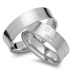 Unique Eheringe 333 Weißgold mit 3 Brillanten, 0,03 ct Unkategorisiert online kaufen