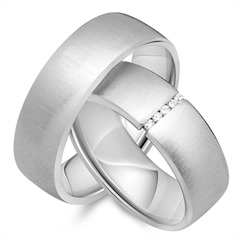 Unique Eheringe 333 Weißgold mit 5 Brillanten, 0,05 ct TW/SI Unkategorisiert online kaufen