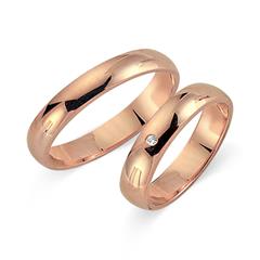 Unique Eheringe 333er Roségold mit 1 Brillant 0,03 ct TW/SI Unkategorisiert online kaufen