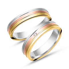 Unique Eheringe 585 Tricolorgold, 1 Brillant, ca. 0,02 ct Unkategorisiert online kaufen